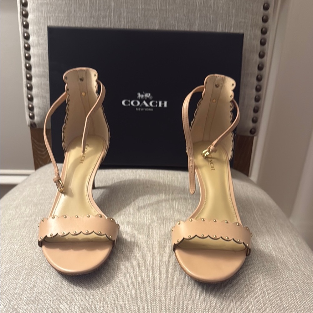 Coach Women's Tan Leather Sandals
